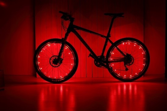 Sabit 3D Bisiklet Konuştu LED Işıkları IPX4 ABS Renkli Su Geçirmez
