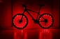 Sabit 3D Bisiklet Konuştu LED Işıkları IPX4 ABS Renkli Su Geçirmez